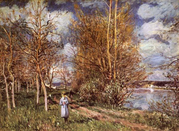 Alfred Sisley Small Meadows in Spring-By oil painting image
